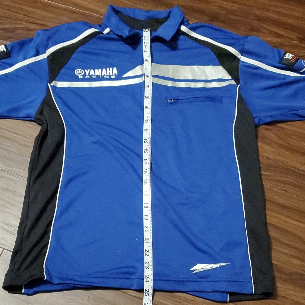 Yamaha Blue and Black Short Sleeve Quarter Zip Tee - Picture 12 of 12